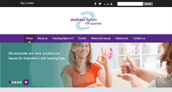 Desktop Screenshot of deafnessforum.org.au