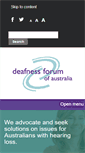 Mobile Screenshot of deafnessforum.org.au