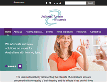 Tablet Screenshot of deafnessforum.org.au